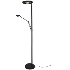 Trio LED-Stehleuchte Barrie Schwarz 32 W / 6 W / 3'700 Lm / 700 Lm