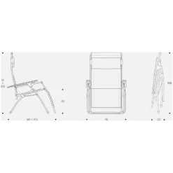 Lafuma Mobilier Relaxsessel RSXA Clip XL Batyline® Seigle II -Lampen & Leuchten affär 572907 5