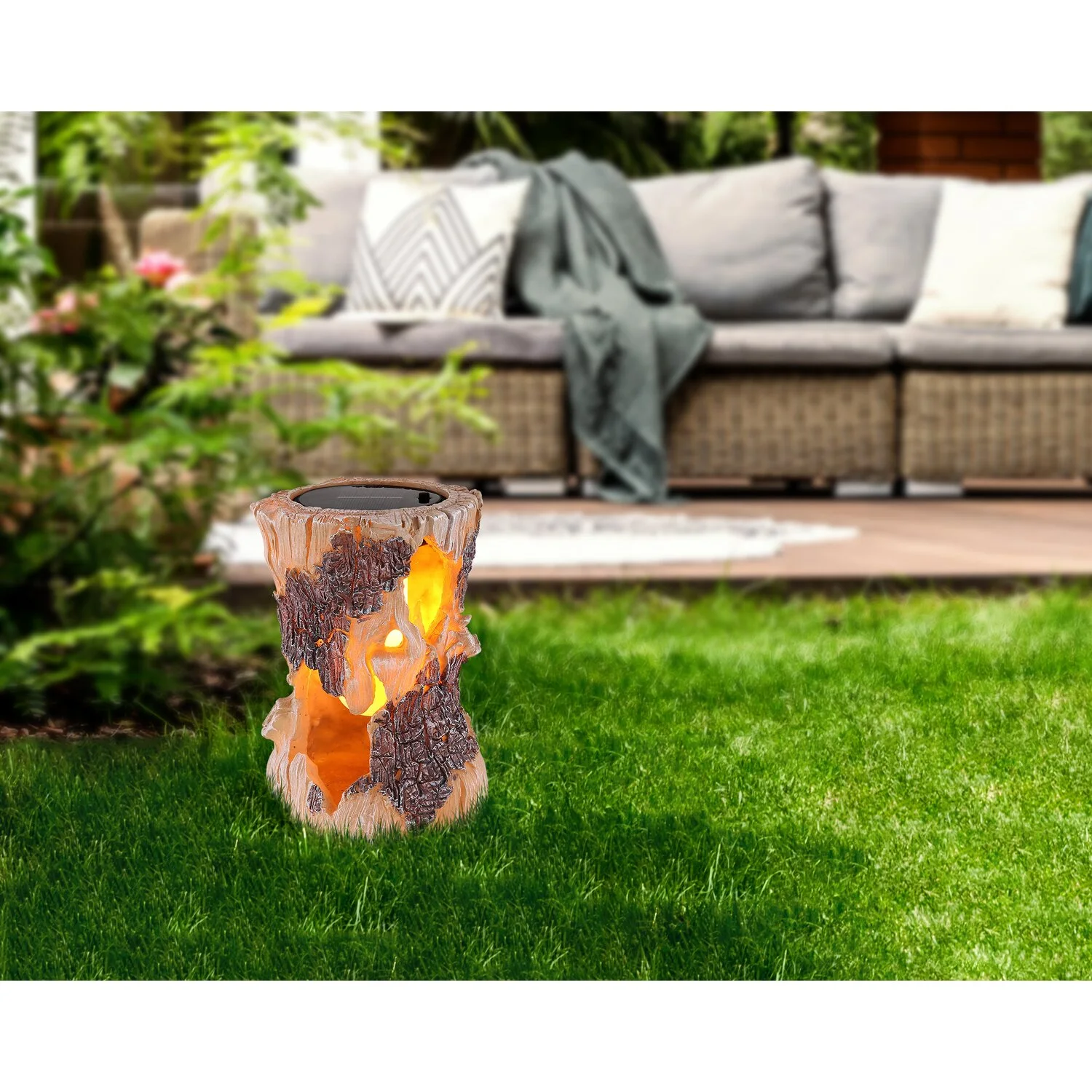 Globo LED-Solaraussenleuchte Baumstamm 0,06 W / 3'000 K 2 Globo LED-Solaraussenleuchte Baumstamm 0,06 W / 3'000 K – Bild 2