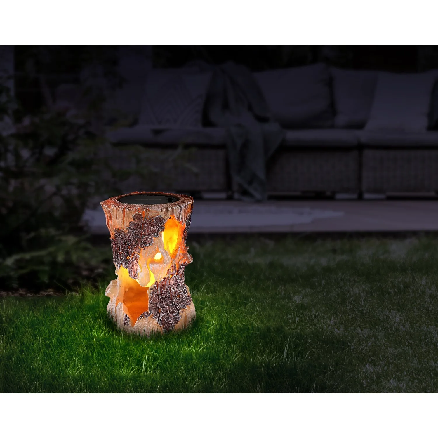 Globo LED-Solaraussenleuchte Baumstamm 0,06 W / 3'000 K 3 Globo LED-Solaraussenleuchte Baumstamm 0,06 W / 3'000 K – Bild 3