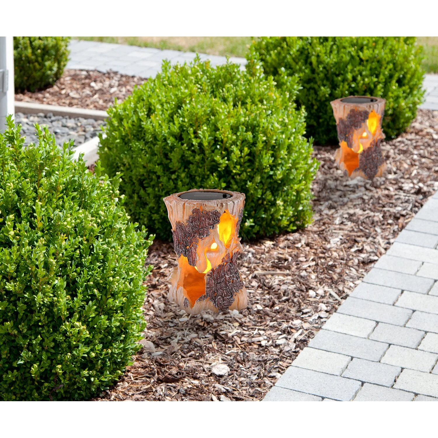 Globo LED-Solaraussenleuchte Baumstamm 0,06 W / 3'000 K 4 Globo LED-Solaraussenleuchte Baumstamm 0,06 W / 3'000 K – Bild 4