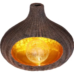 Globo LED-Solaraussenleuchte Skulptur Kunststoff Braun 0,06 W / 3'000 K