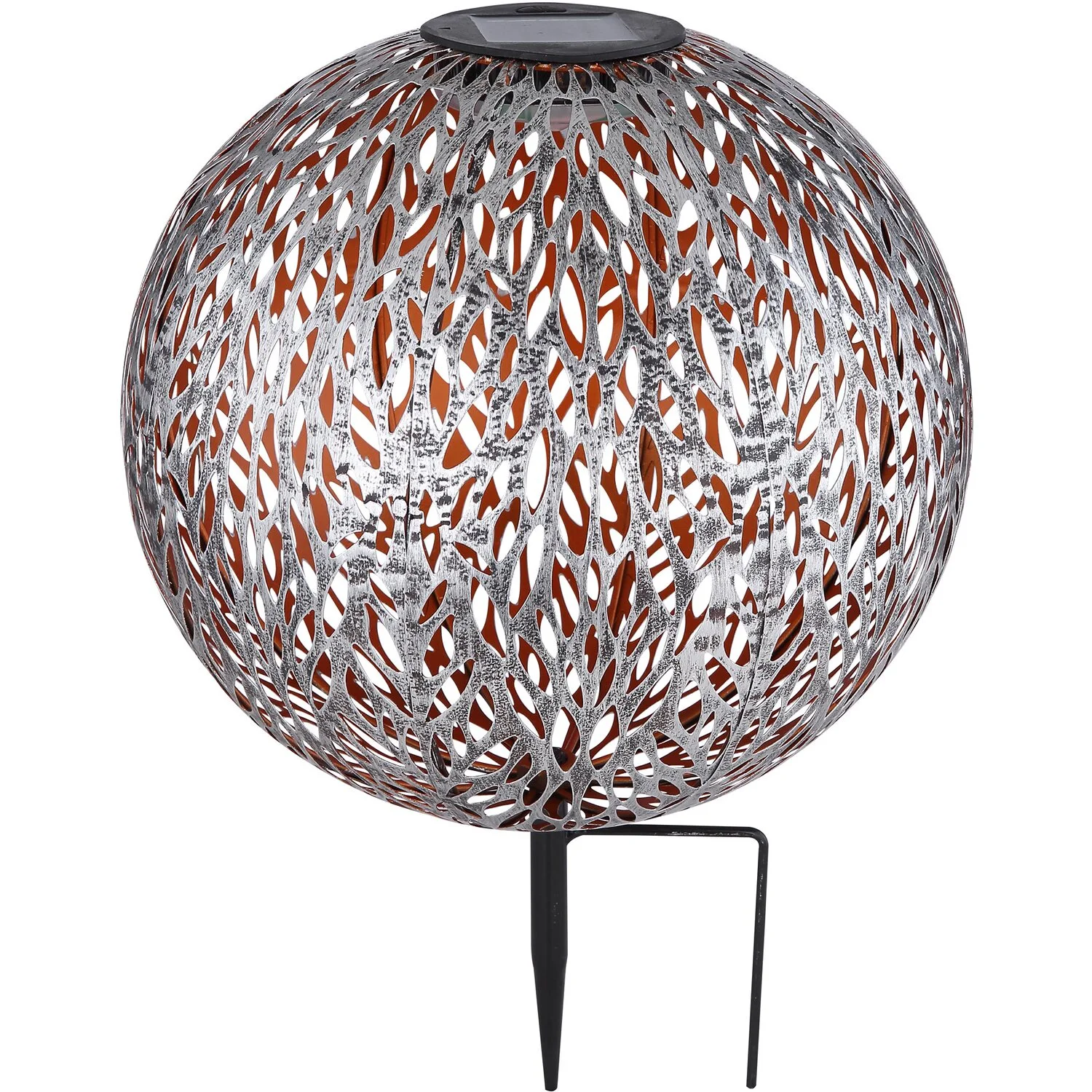 Globo LED-Solarleuchte Kugel Rustikal Mit Dekorstanzungen Ø 27 Cm 2 Globo LED-Solarleuchte Kugel Rustikal Mit Dekorstanzungen Ø 27 Cm – Bild 2