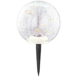 Globo LED-Solarleuchte 15-flammig Glas Ø 15 Cm / Höhe 25,5 Cm