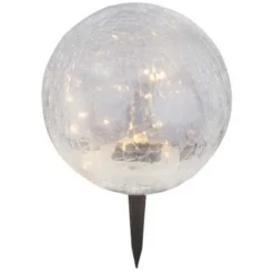 Globo LED-Solarleuchte 20-flammig Glas Ø 19,5 Cm / Höhe 29 Cm