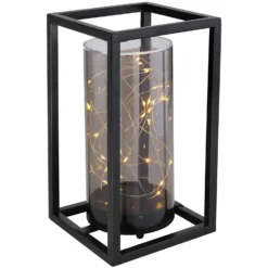 Globo LED-Solarleuchte 30-flammig Schwarz (HxBxT) 25 X 14 X 14 Cm