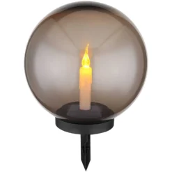 Globo LED-Solarleuchte 1-flammig Kerze Ø 25 Cm / Höhe 38,5 Cm