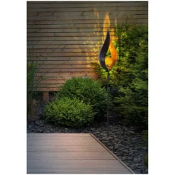 Globo LED-Solarleuchte 1-flammig Silberfarben (HxBxT) 90 X 6 X 17,5 Cm -Lampen & Leuchten affär 573902 4