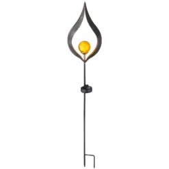 Globo LED-Solarleuchte 1-flammig Silberfarben (HxBxT) 90 X 6 X 17,5 Cm -Lampen & Leuchten affär 573902 5
