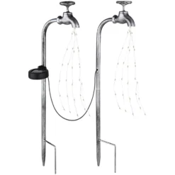 Globo LED-Solarleuchte 60-flammig Silberfarben (HxBxT) 53 X 45 X 13 Cm -Lampen & Leuchten affär 573907 4