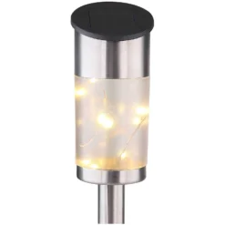 Globo LED-Solarleuchte 10-flammig Edelstahl Höhe 39 Cm / 2er-Set -Lampen & Leuchten affär 573919 5