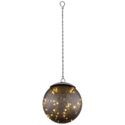 Globo LED-Solarleuchte 20-flammig Grau Ø 15 Cm / Höhe 50 Cm