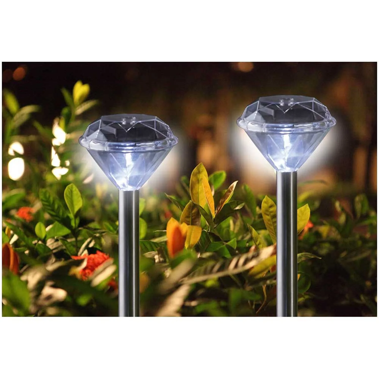 Globo LED-Solarleuchte 1-flammig Ø 8 Cm / Höhe 34 Cm / 2er-Set 2 Globo LED-Solarleuchte 1-flammig Ø 8 Cm / Höhe 34 Cm / 2er-Set – Bild 2