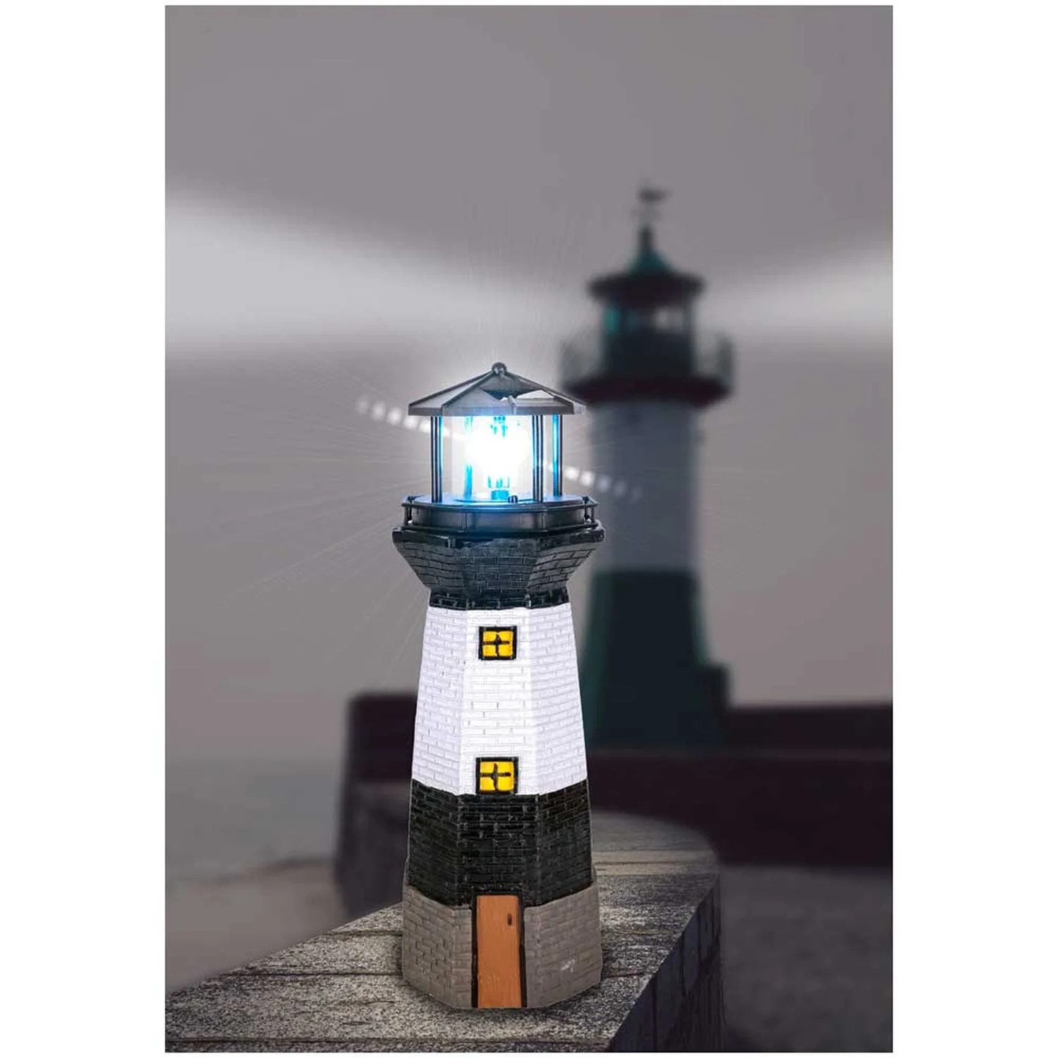 Globo LED-Solarleuchte Leuchtturm 1-flammig Ø 13 Cm / Höhe 38 Cm 2 Globo LED-Solarleuchte Leuchtturm 1-flammig Ø 13 Cm / Höhe 38 Cm – Bild 2