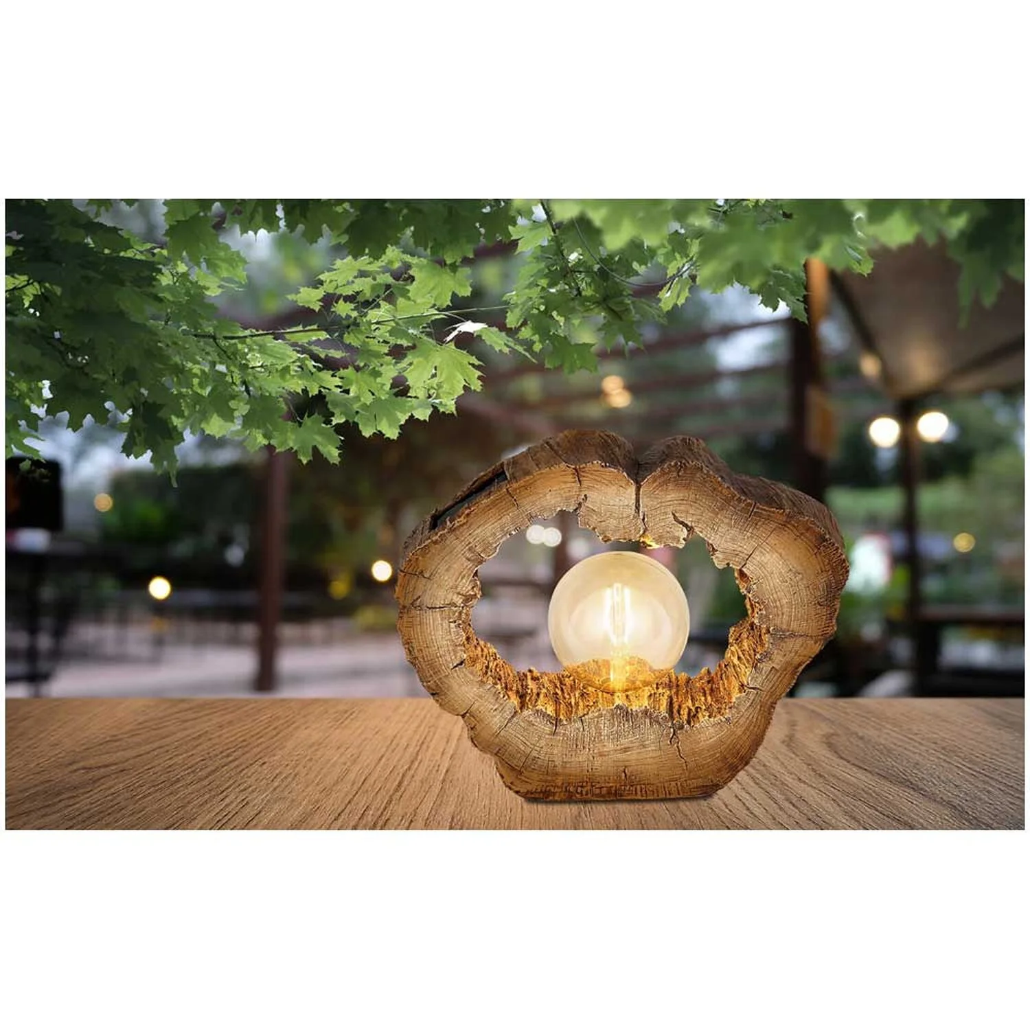 Globo LED-Solarleuchte 1-flammig Holzoptik (HxBxT) 25,5 X 30,5 X 8,5 Cm 2 Globo LED-Solarleuchte 1-flammig Holzoptik (HxBxT) 25,5 X 30,5 X 8,5 Cm – Bild 2