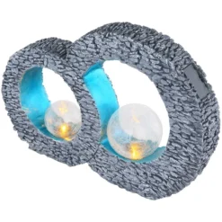 Globo LED-Solarleuchte 2-flammig Kreise (HxBxT) 24,5 X 36 X 8 Cm