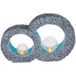 Globo LED-Solarleuchte 2-flammig Kreise (HxBxT) 24,5 X 36 X 8 Cm -Lampen & Leuchten affär 573938 5