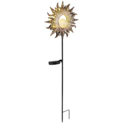 Globo LED-Solarleuchte Sonne 1-flammig Schwarz-Rost 81 X 24 Cm