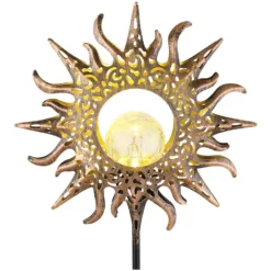 Globo LED-Solarleuchte Sonne 1-flammig Schwarz-Rost 81 X 24 Cm -Lampen & Leuchten affär 573943 8