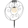 Globo LED-Solarleuchte 1-flammig Silberfarben (HxBxT) 41 X 30 X 8,5 Cm