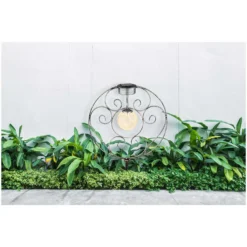 Globo LED-Solarleuchte 1-flammig Silberfarben (HxBxT) 41 X 30 X 8,5 Cm -Lampen & Leuchten affär 573945 3