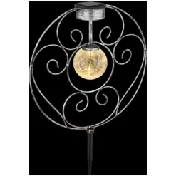 Globo LED-Solarleuchte 1-flammig Silberfarben (HxBxT) 41 X 30 X 8,5 Cm -Lampen & Leuchten affär 573945 4