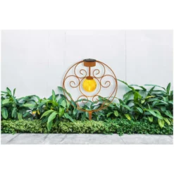 Globo LED-Solarleuchte 1-flammig Rostfarben (HxBxT) 41 X 30 X 8,5 Cm -Lampen & Leuchten affär 573946 3