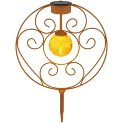 Globo LED-Solarleuchte 1-flammig Rostfarben (HxBxT) 41 X 30 X 8,5 Cm -Lampen & Leuchten affär 573946 6