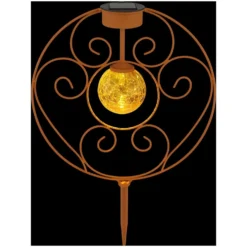 Globo LED-Solarleuchte 1-flammig Rostfarben (HxBxT) 41 X 30 X 8,5 Cm -Lampen & Leuchten affär 573946 7