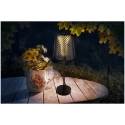Globo LED-Solarleuchte 1-flammig LED Schwarz Matt Ø 18 Cm / Höhe 50 Cm -Lampen & Leuchten affär 573948 3
