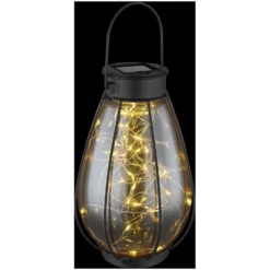 Globo LED-Solarleuchte 40-flammig Schwarz Matt Ø 12 Cm / Höhe 30 Cm -Lampen & Leuchten affär 573949 4