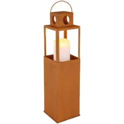 Globo LED-Solarleuchte 1-flammig Rostfarben (HxBxT) 50 X 13 X 13 Cm