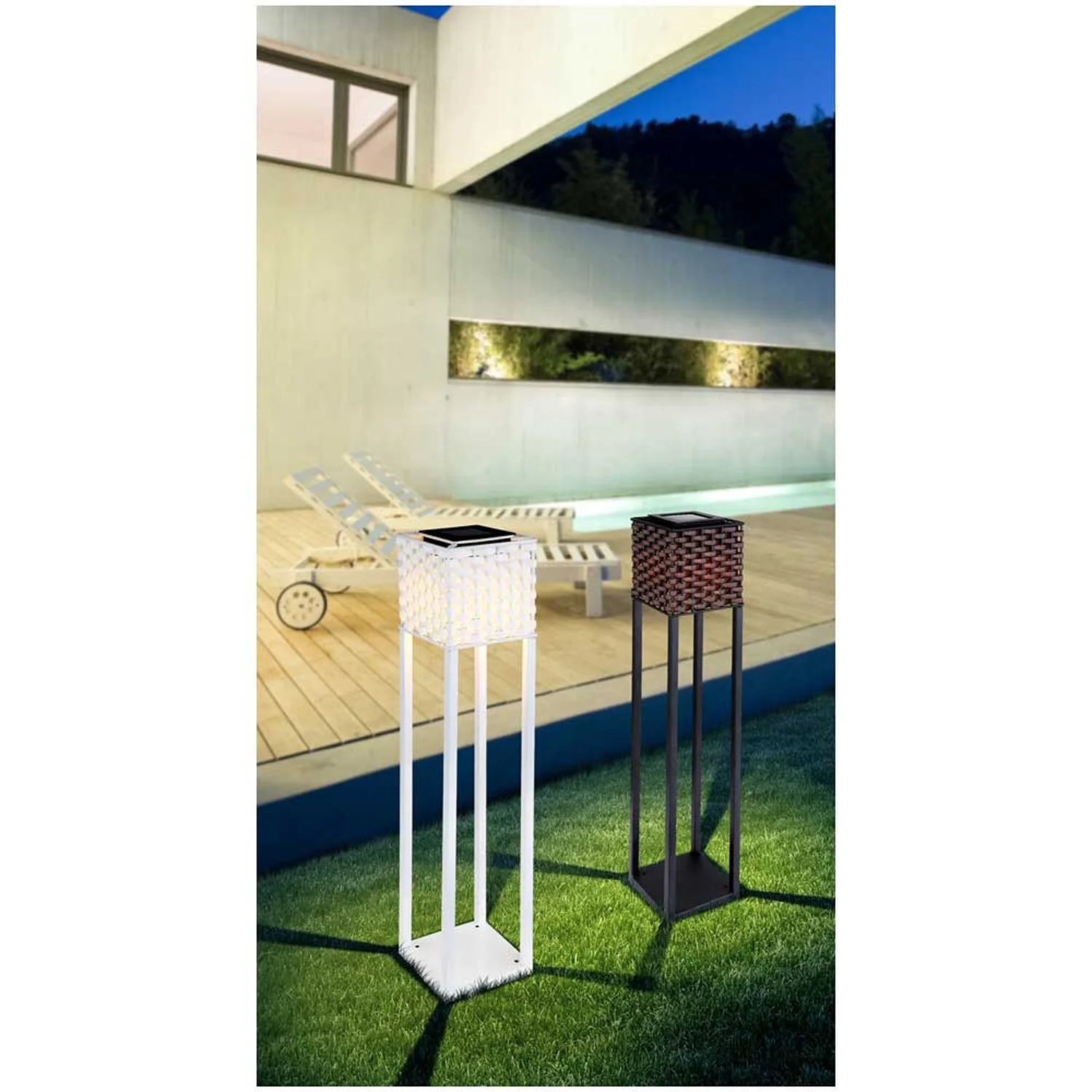 Globo LED-Solarleuchte 1-flammig Weiss (HxBxT) 62 X 10 X 10 Cm 2 Globo LED-Solarleuchte 1-flammig Weiss (HxBxT) 62 X 10 X 10 Cm – Bild 2