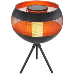 Globo LED-Solarleuchte 24-flammig Schwarz Matt Ø 22 Cm / Höhe 32 Cm
