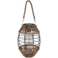 Globo LED-Solarleuchte 1-flammig Schwarz Matt Ø 16,5 Cm / Höhe 40,5 Cm -Lampen & Leuchten affär 574414 5