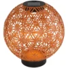 Globo LED-Solarleuchte 1-flammig Schwarz-Rotbraun Ø 20 Cm / Höhe 21 Cm