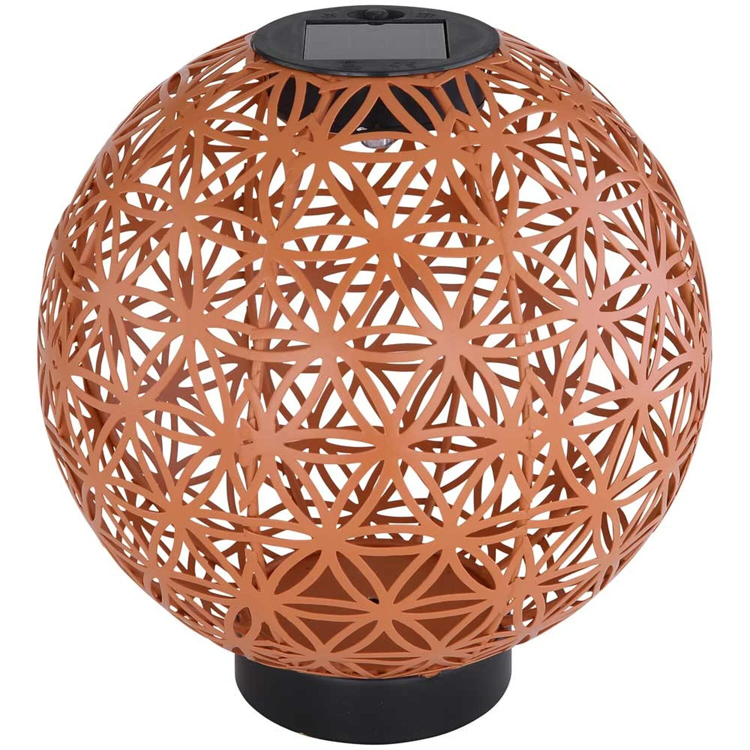 Globo LED-Solarleuchte 1-flammig Schwarz-Rotbraun Ø 20 Cm / Höhe 21 Cm 3 Globo LED-Solarleuchte 1-flammig Schwarz-Rotbraun Ø 20 Cm / Höhe 21 Cm – Bild 3