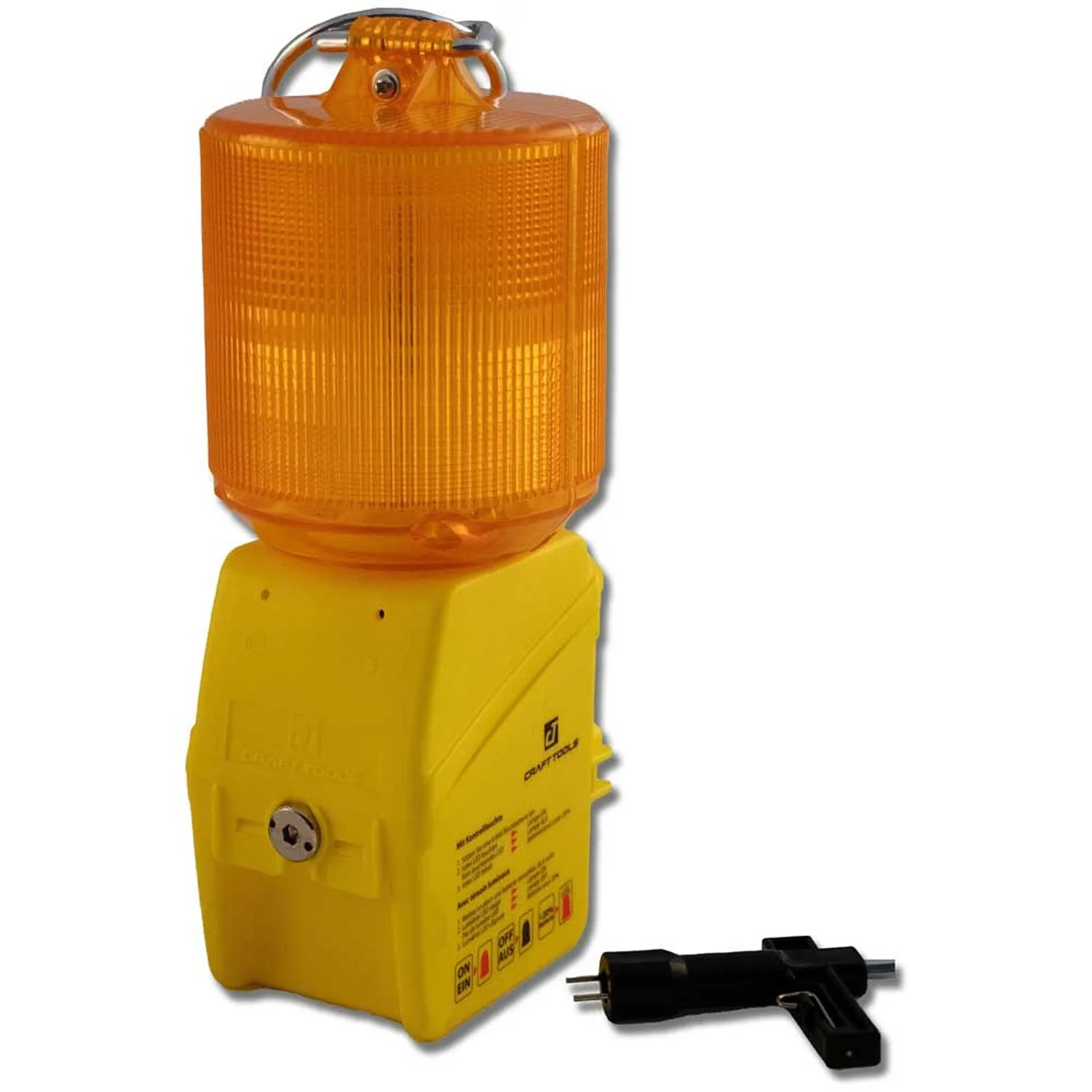 Crafttools Baustellen-Warnleuchte 360° Ohne Batterie 1 Crafttools Baustellen-Warnleuchte 360° Ohne Batterie