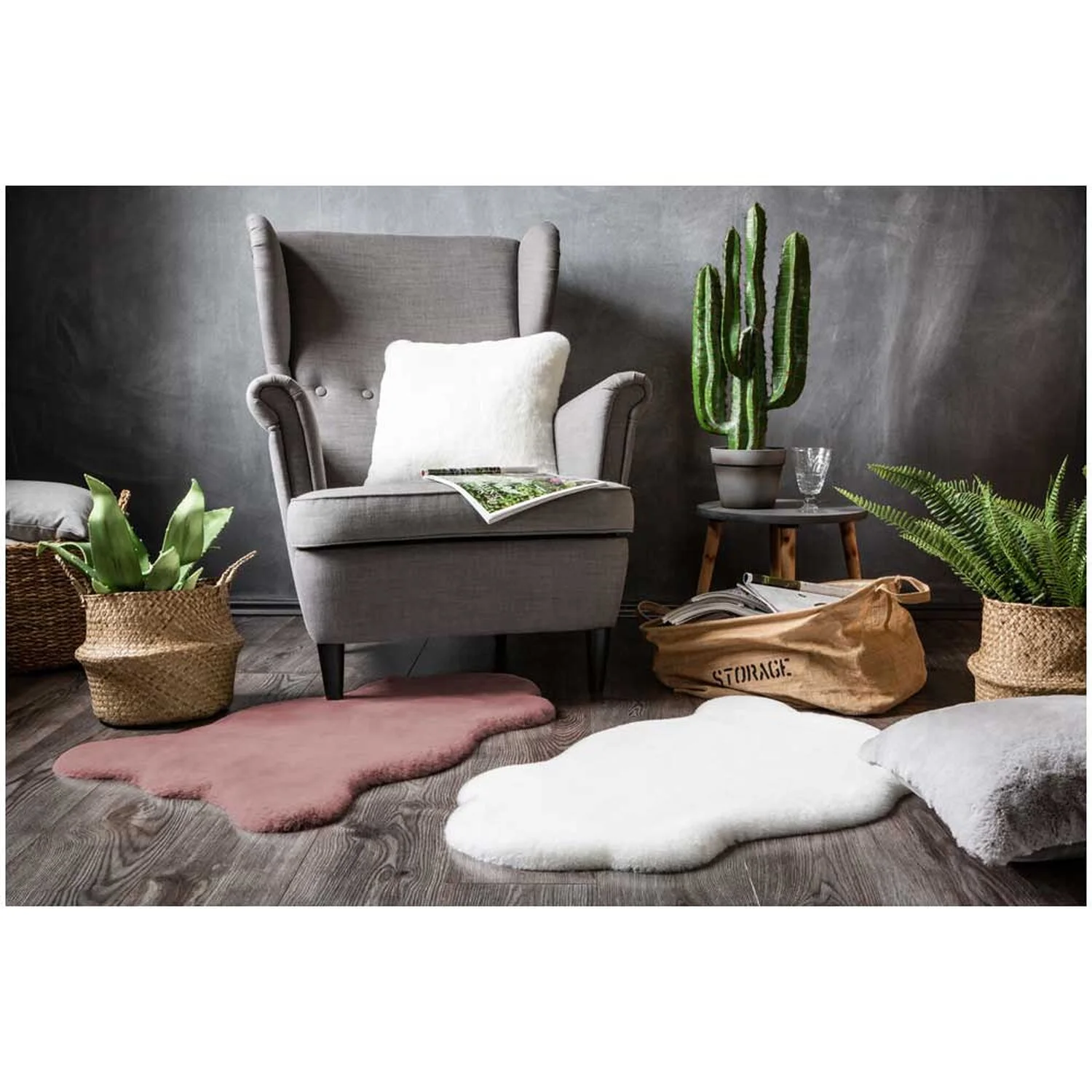 Dekofell Coste Polyester Altrosa 55 X 80 Cm 2 Dekofell Coste Polyester Altrosa 55 X 80 Cm – Bild 2