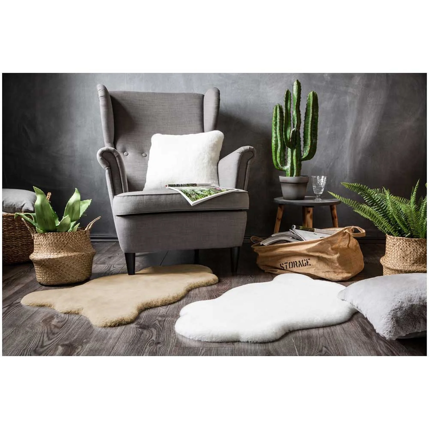 Dekofell Coste Polyester Beige 55 X 80 Cm 2 Dekofell Coste Polyester Beige 55 X 80 Cm – Bild 2