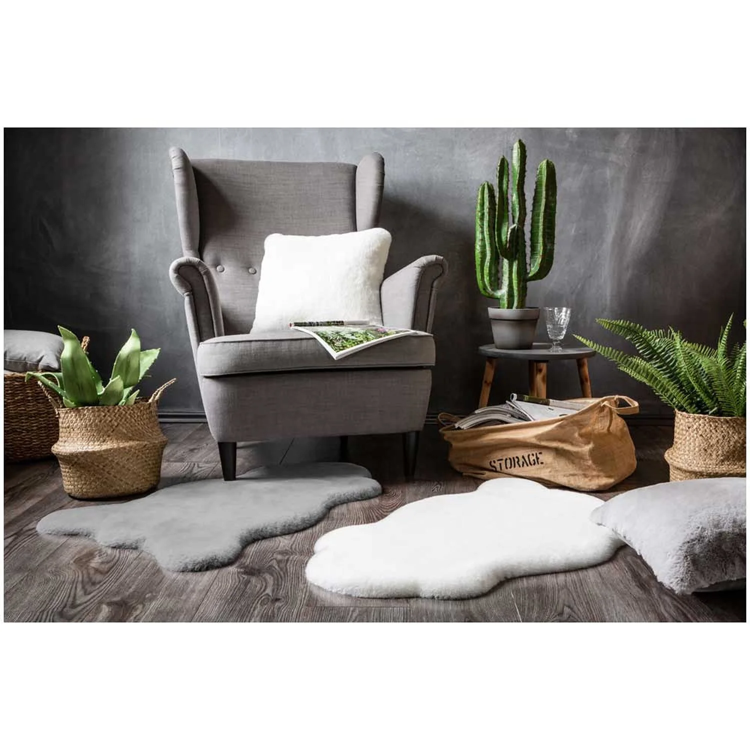 Dekofell Coste Polyester Grau 55 X 80 Cm 2 Dekofell Coste Polyester Grau 55 X 80 Cm – Bild 2