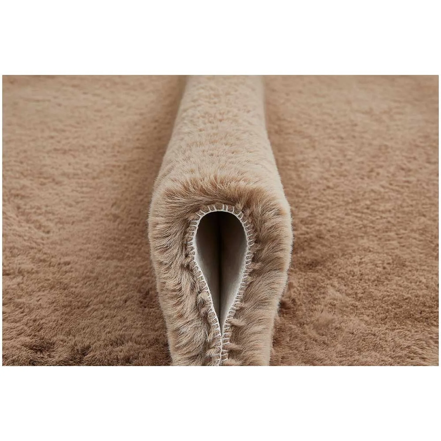 Dekofell Coste Polyester Taupe 55 X 80 Cm 3 Dekofell Coste Polyester Taupe 55 X 80 Cm – Bild 3