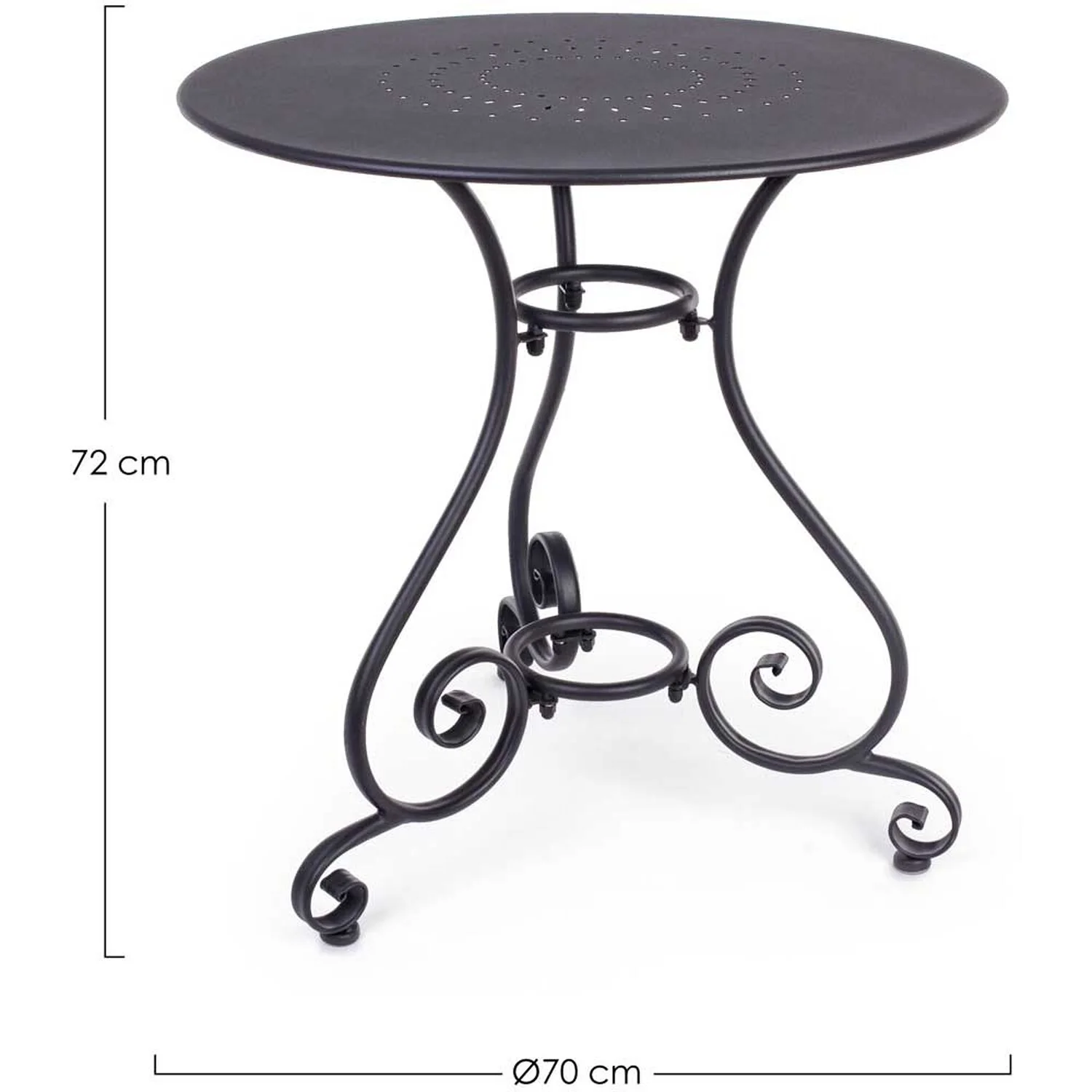 Yes! Yes Gartentisch Etienne Anthrazit Ø 70 Cm / Höhe 72 Cm 3 Yes! Yes Gartentisch Etienne Anthrazit Ø 70 Cm / Höhe 72 Cm – Bild 3