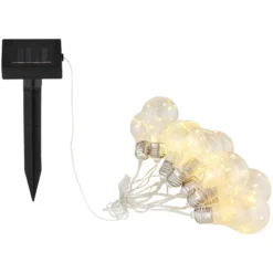 Globo LED-Solarleuchte 3'000 K Silbergrau 10 X LED / 0,3 W