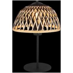 Globo Tischleuchte E27 Metall Schwarz Matt Mit Bambus Ø 25 Cm / Höhe 37 Cm 13 Globo Tischleuchte E27 Metall Schwarz Matt Mit Bambus Ø 25 Cm / Höhe 37 Cm -Lampen & Leuchten affär 577757 7