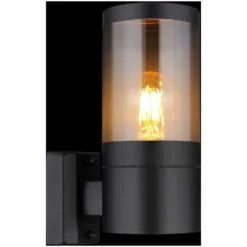 Globo Aussenleuchte E27 Edelstahl Schwarz Matt 24 X 10 Cm -Lampen & Leuchten affär 577762 5