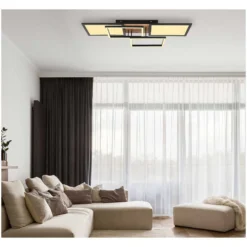 Globo Deckenleuchte Denis Metall Schwarz 28 X 70 Cm 36 W / 2'200 Lm 20 Globo Deckenleuchte Denis Metall Schwarz 28 X 70 Cm 36 W / 2'200 Lm -Lampen & Leuchten affär 577768 6