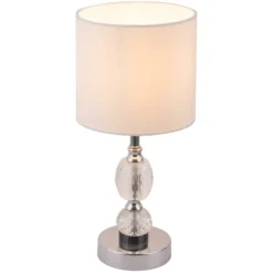 Globo Tischleuchte E14 Metall Chrom-Weiss Ø 21 Cm / Höhe 47 Cm 13 Globo Tischleuchte E14 Metall Chrom-Weiss Ø 21 Cm / Höhe 47 Cm -Lampen & Leuchten affär 577775 3