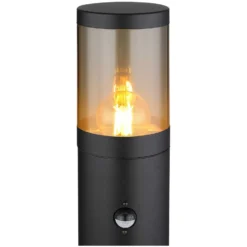 Globo Aussenleuchte Xeloo E27 Edelstahl Schwarz Matt Mit Sensor Höhe 80 Cm -Lampen & Leuchten affär 577784 3