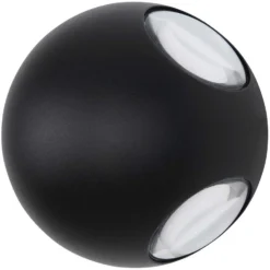 Globo LED-Aussenwandleuchte Slice 3'000 K Schwarz Ø 11 Cm / 4 W / 440 Lm